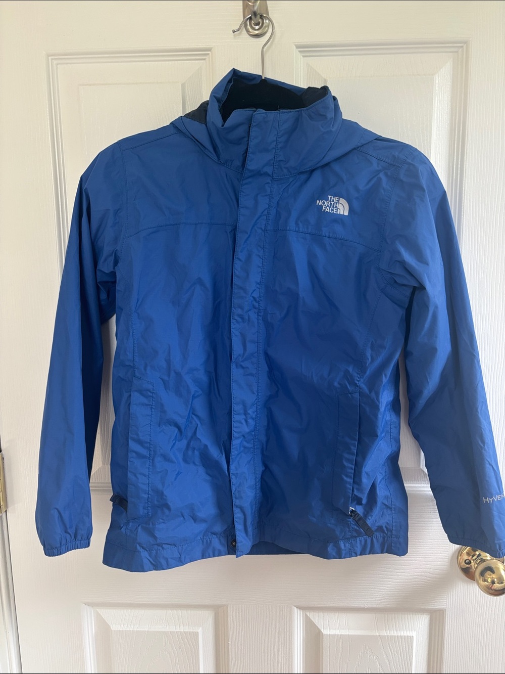 The North Face Kids Blue Hooded Rain Jacket